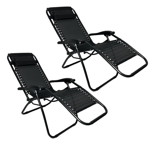 Set 2 Camastros Silla Plegable,jardin, Alberca,playa. Ag Box