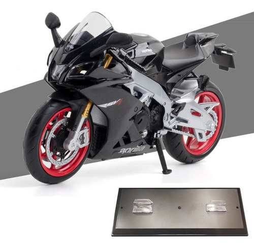 Aprilia Rsv4 Rr1000 Miniature Metal Moto Con Base Exposi [u]