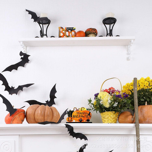 Q Decoraciones De Madera Para Mesa De Halloween, Decoración