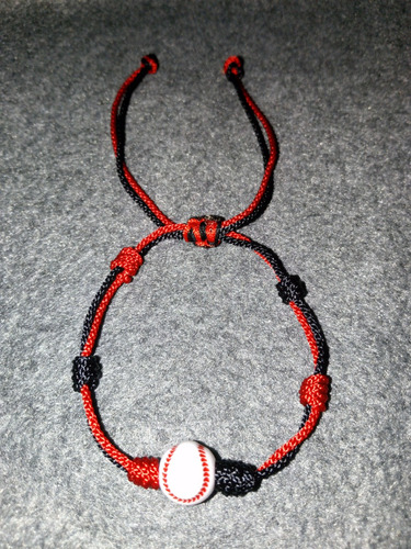 Pulsera Deportiva Tejida Dos Colores Beisbol Fútbol Basket