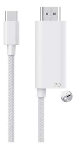 Cable Adaptador Mhl Tipo C A Hdmi 4k Con Pd 100w