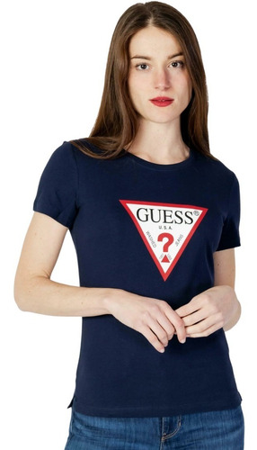 Polera Mujer Ss Cn Original Guess