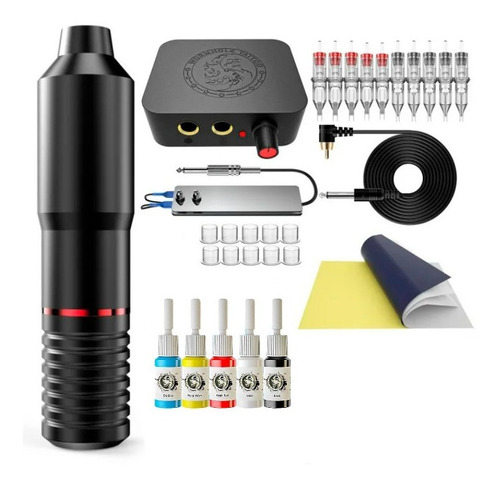 Kit Maquina Tatoo Profesional Accesorios