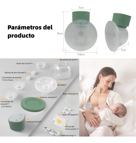 Extractor De Leche Eléctrico Portátil Portátil E Invisible 9