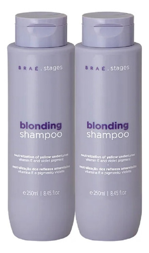 Kit Braé Stages Blonding Shampoo, Cond 250ml E Máscara 200g