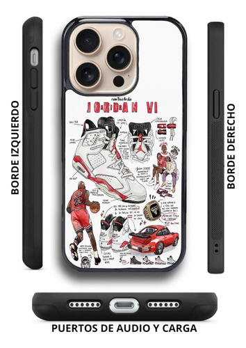 Funda Antigolpes Para Iphone Y Otros Michael Jordan Vi Tenis Negro Iphone 7 Plus / 8 Plus