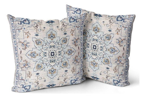 Set De 2 Fundas De Cojín Estilo Bohemio, 45x45 Cm, Alfombra
