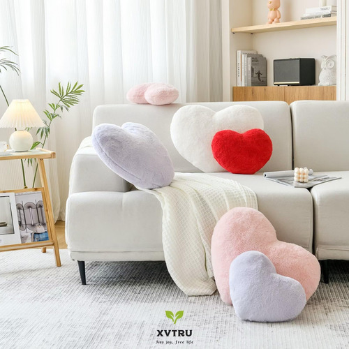 Cojín Corazón, Suave Cojín En Forma De Corazón, Decoración D