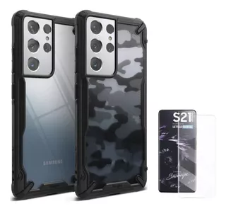 Para Samsung Galaxy S21 Ultra - Case Ringke Fusion X + Vidri