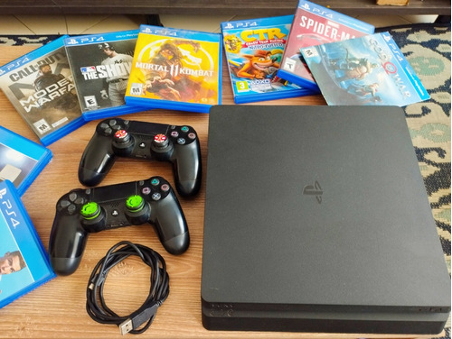 Ps4 Slim 1 Tb + 2 Controles + 9 Juegos