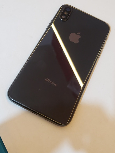 Tapa iPhone X Negra Original ( Estetica 8.5)