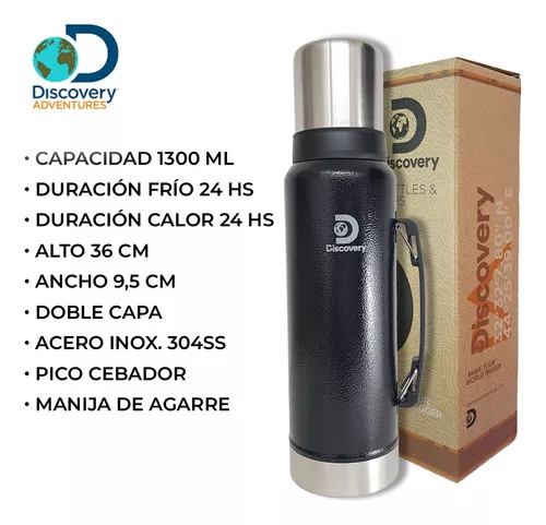 Termo Acero Inoxidable Discovery 1,5 Litros Camping Mate