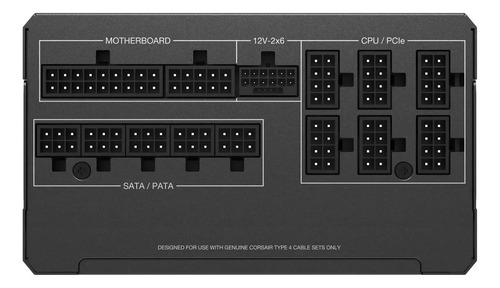 Corsair Fuente De Poder Atx Modular Gold Rm1000x - Negra Color Negro