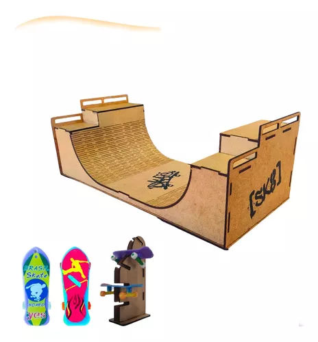 Pista Rampa Skate Dedo Mdf Grande Fingerboard Sk8 Brinquedo