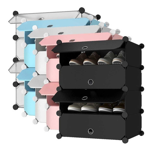 Organizador Zapatero Plástico De Cuatro Niveles | Utilisimo® Color Transparente