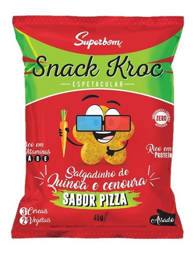 Imagem 2 de 5 de Kit Snack Kroc De Pizza 45g 15uni - Superbom