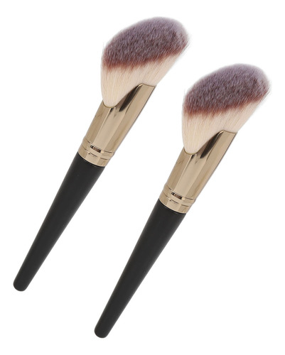 Face Brush 2pcs Soft Fiber Show Wood Handle Makeup Powder