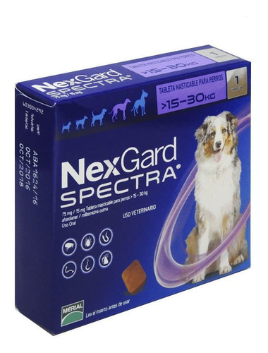 Antiparasitario Nexgard Spectra Perros (una Tableta) 15 - 30