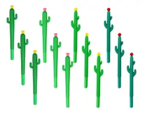 Comprar 12 Bolígrafos De Gel Cactus Tinta Negra Kawaii Para Niños