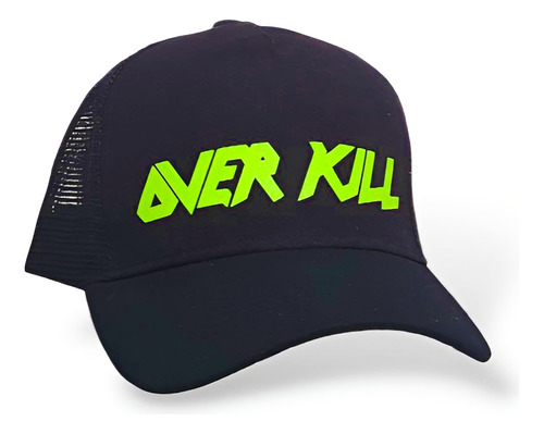 Gorra Tipo Trucker Corte Vinil Con Logo -over Kill-