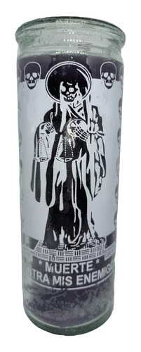 1 Veladoras Esotérica Santa Muerte Morada Parafina 100%