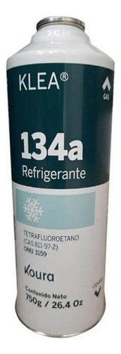 Gás Refrigerante R134a Klea Lata 750g Para Refrigeração