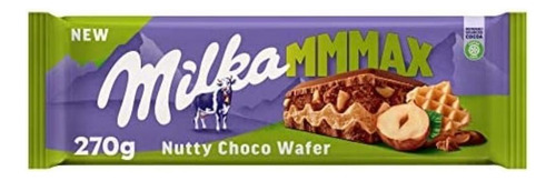 Barra De Chocolate Nutty Choco Wafer Milka 300g