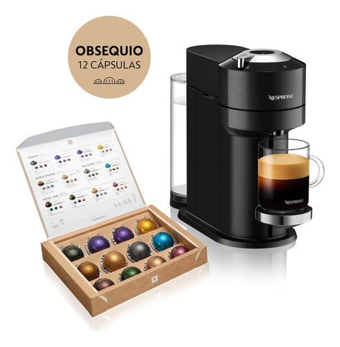 Cafetera Nespresso Nespresso Vertuo Next GCV1 automática black para cápsulas monodosis 220V