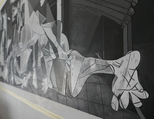 Cuadro- Guernica Pablo Picasso-full Hd 130x60 Cm.
