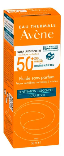 Protector Solar Fluido Sin Perfume Spf50+ 50ml Avene 