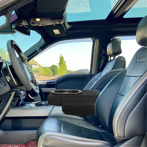 Caja Organizadora Para Reposabrazos De Coche Con Portavasos
