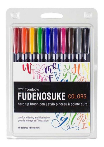 Set Brushpen Fudenosuke Colors X 10