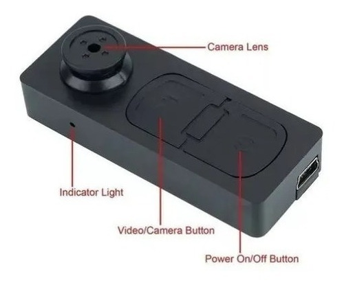 Boton Cámara Espía Video Grabadora Con Audio+ Memoria 16gb