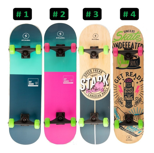 Imagen 9 de 10 de Skate Profesional Stark Maple Canadiense Truck Aluminio New