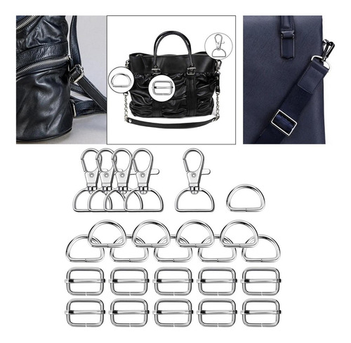 Juego De Herrajes For Bolsos, Hebillas Deslizantes, Cierres
