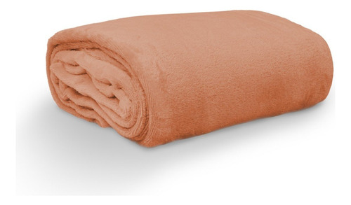 Manta Casal Flannel Classic Appel Home Cor Mango
