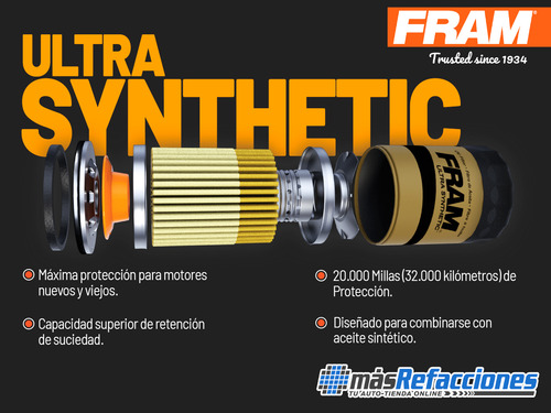 Filtro Aceite Sintético Ranger 900 Xp Eps 13 Al 17 Fram