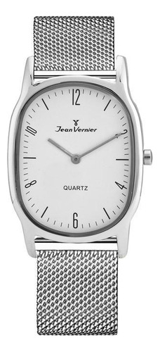 Relógio De Pulso Jean Vernier Pulseira De Aço Oval Jv00072a