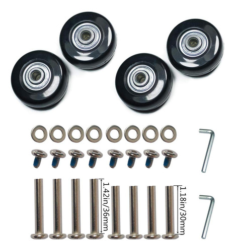 Diametro 1.8  Resistente Al Desgaste Maleta Equipaje Rueda 4