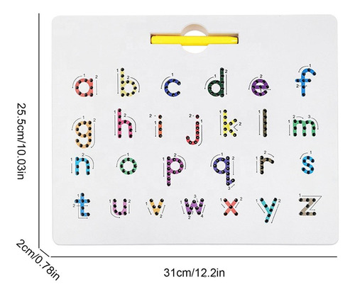 Tablero Magnético De Letras De Doble Cara,2 En 1