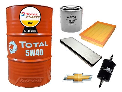 Cambio Aceite 5w40 4l + Kit Filtros Chevrolet Corsa 1.4 1.6