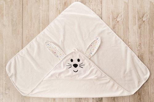 Toalla Con Capucha Para Bebé - Conejo