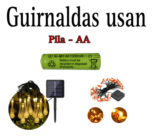 Pilas Solares - Pack 3 Pilas Guirnaldas, Faroles, Colgantes