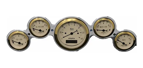 comprar Dolphin Gauge 5 Dash Cluster Panel Set Programable Gold