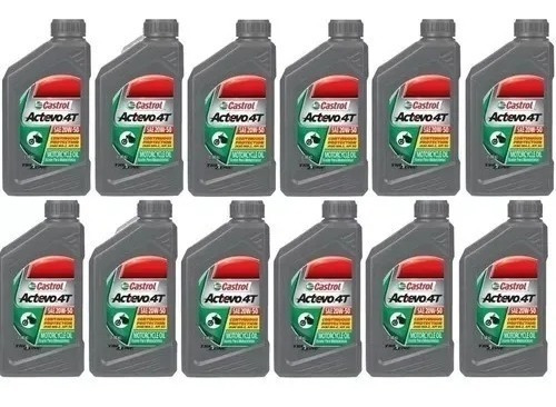 Aceite Castrol 4t Actevo Mineral 20w 50 Caja 12 Unidades 