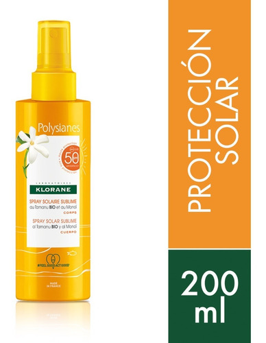 Klorane Polysianes Sprayr Solar Spf 50 Sublimador X 200 Ml