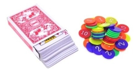 Mini Mesa Jogo De Cartas Baralho Blackjack Ficha Cassino