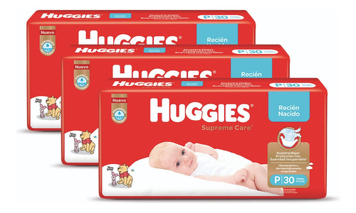 Pañales Huggies Supreme Care Megapack P X30 Pack X 3 Un Género Sin género