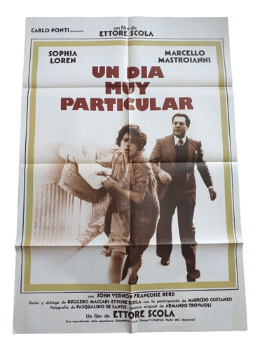 Poster Afiche Cine - Un Día Muy Particular (blanco) *