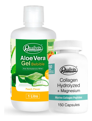 Aloe Vera Bebible + Colágeno Con Magnesio X 150 - Qualivits